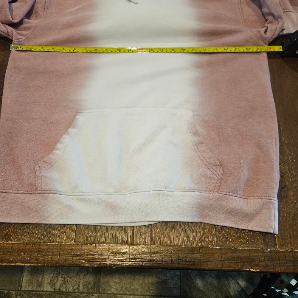 Women's PRETTYLITTLETHING Tie-Dye Hoodie Plus Size 16 Pink and White - Picture 8 of 10